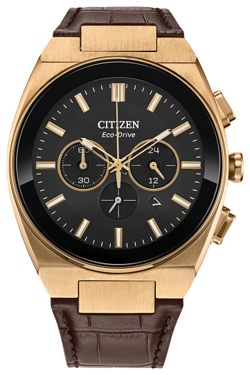 Citizen Eco Drive Black & Gold popular Watch